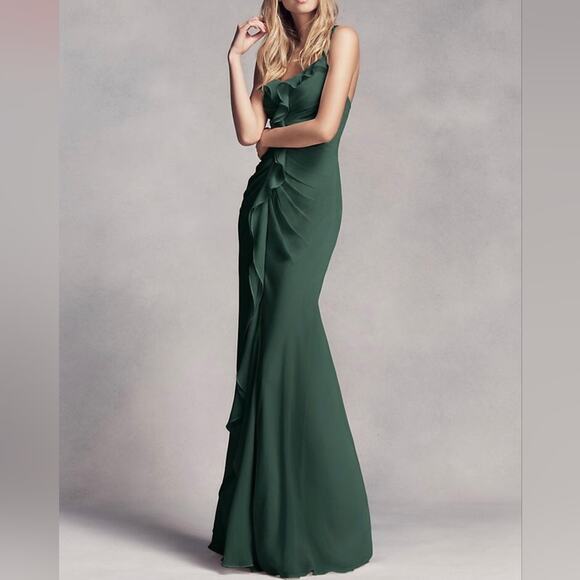 WHITE by Vera Wang Emerald Green Gown - Picture 1 of 8